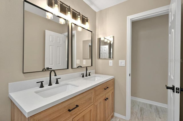 10545 Parkway Dr, Clermont, FL 34711 - full bath with double vanity and baseboards