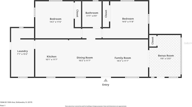 12046 SE 135th Ave, Ocklawaha, FL 32179 - home floor plan