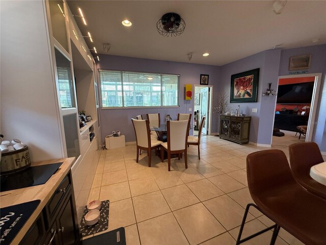 10075 SW 91st Pl, Ocala, FL 34481 - dining space with light tile patterned floors and recessed lighting
