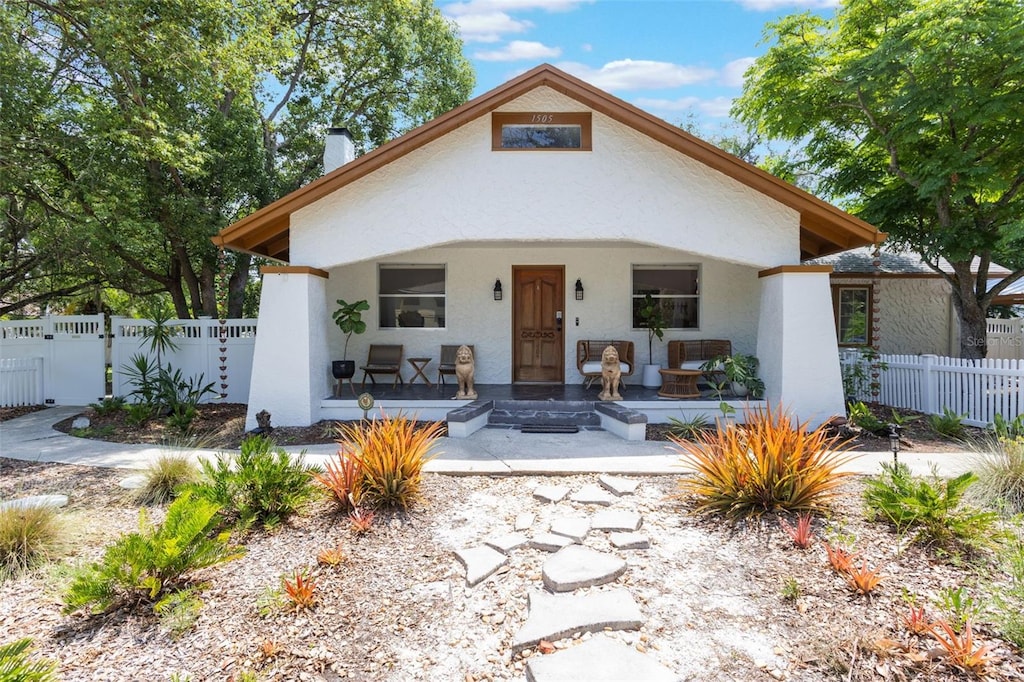 1505 Magnolia Ave, Sanford, FL 32771 - view of front facade with covered porch and stucco siding