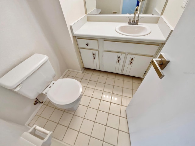 721 Rock Creek Loop, Longwood, FL 32750 - half bathroom featuring tile patterned floors, toilet, vanity, and baseboards