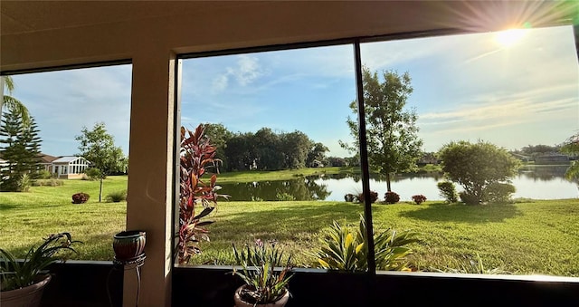634 Via Corso Ct, Kissimmee, FL 34759 - view of green lawn featuring a water view
