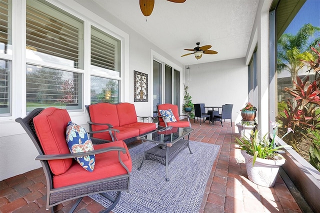 634 Via Corso Ct, Kissimmee, FL 34759 - view of patio with a ceiling fan and an outdoor living space