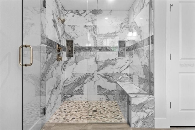 19073 Sabal St, Orlando, FL 32833 - full bathroom featuring a marble finish shower