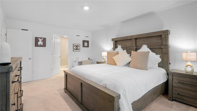 733 Longboat Dr, Davenport, FL 33896 - bedroom featuring light carpet, connected bathroom, and recessed lighting