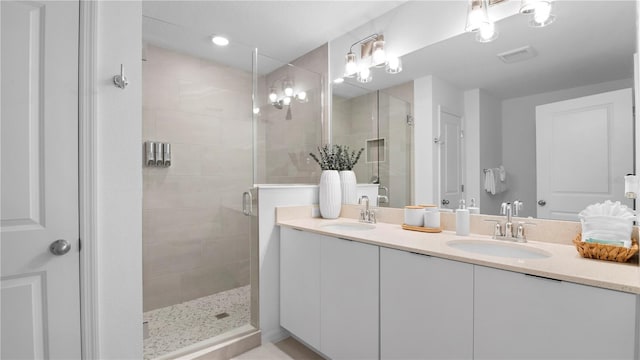 733 Longboat Dr, Davenport, FL 33896 - full bathroom with a shower stall and double vanity
