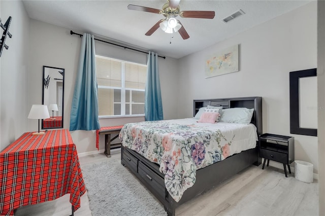 325 Aldridge Ln, Davenport, FL 33897 - bedroom with light wood-style flooring, baseboards, and a ceiling fan