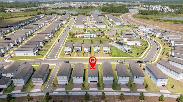 12133 Bracco St, Winter Garden, FL 34787 - aerial view of residential area with a nearby body of water