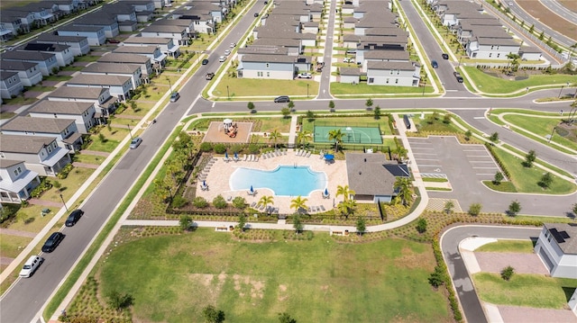 12133 Bracco St, Winter Garden, FL 34787 - aerial perspective of suburban area featuring a pool
