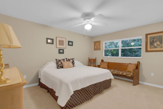 303 S Sweetwater Blvd, Longwood, FL 32779 - bedroom with light carpet, baseboards, and ceiling fan