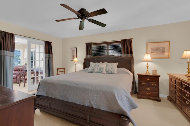 303 S Sweetwater Blvd, Longwood, FL 32779 - bedroom with light colored carpet, baseboards, and a ceiling fan