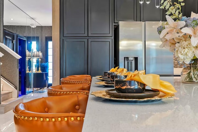 4441 Ganesha Loop, Kissimmee, FL 34746 - kitchen with stainless steel refrigerator with ice dispenser