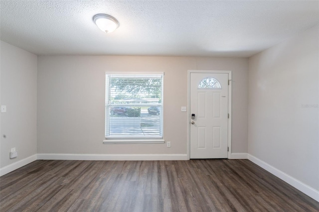 4226 Kelly Miller Ct, Orlando, FL 32811 - foyer entrance featuring dark wood-type flooring, baseboards, and a textured ceiling