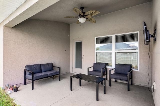 503 Meadow Pointe Dr, Haines City, FL 33844 - view of patio / terrace with a ceiling fan