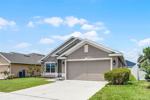 503 Meadow Pointe Dr, Haines City, FL 33844 - single story home with stucco siding, a garage, concrete driveway, and a front yard