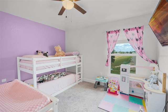 503 Meadow Pointe Dr, Haines City, FL 33844 - bedroom with carpet floors, ceiling fan, and baseboards