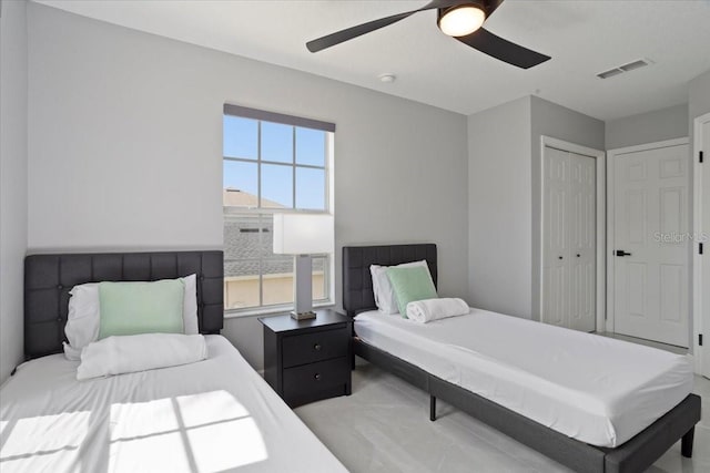 166 Minniehaha Cir, Haines City, FL 33844 - bedroom featuring a closet and a ceiling fan