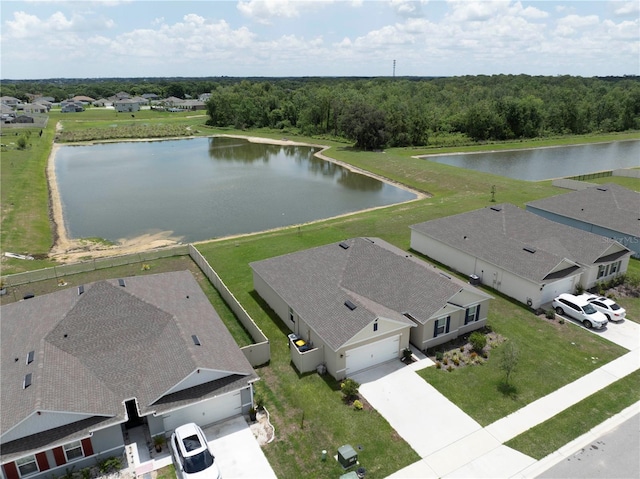 aerial view of a large body of water