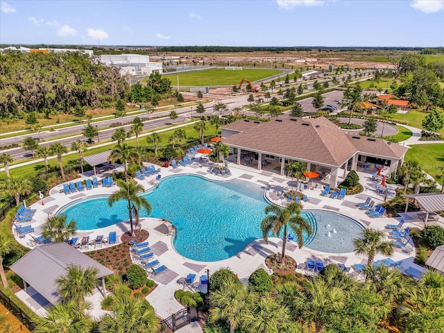 1555 Dawnview Way, Kissimmee, FL 34744 - aerial view of a pool area