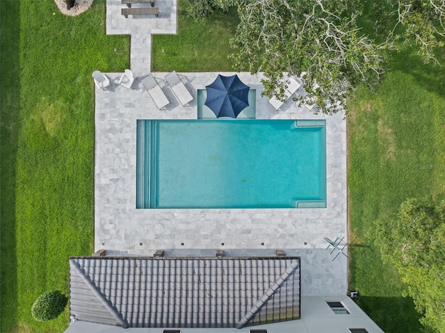 3865 W Stillwood Ln, Lake Mary, FL 32746 - view from above of property with a pool