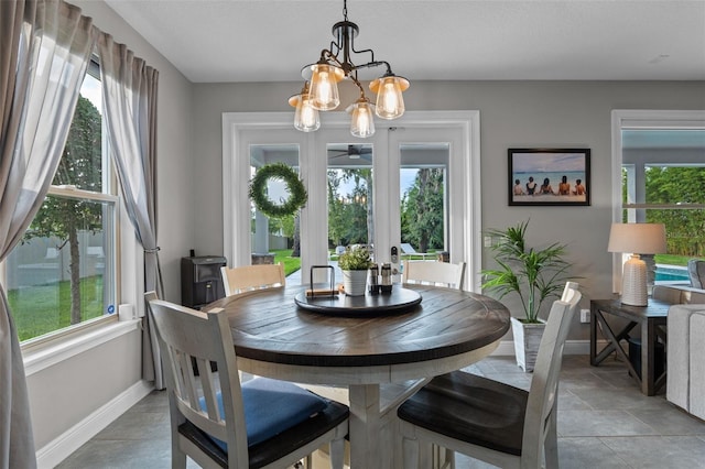 3865 W Stillwood Ln, Lake Mary, FL 32746 - dining space featuring healthy amount of natural light and baseboards