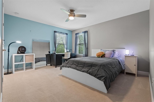 3865 W Stillwood Ln, Lake Mary, FL 32746 - bedroom with carpet floors, ceiling fan, and baseboards