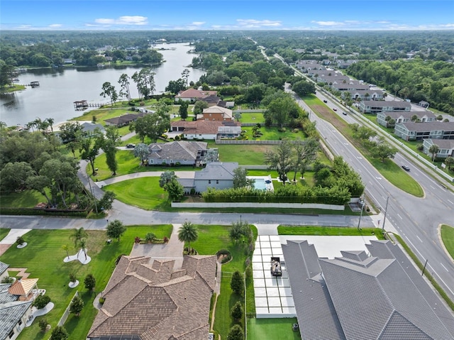 3865 W Stillwood Ln, Lake Mary, FL 32746 - aerial view of residential area featuring a large body of water