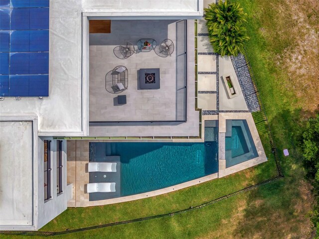 8157 Elion St, Orlando, FL 32827 - drone / aerial view of a pool