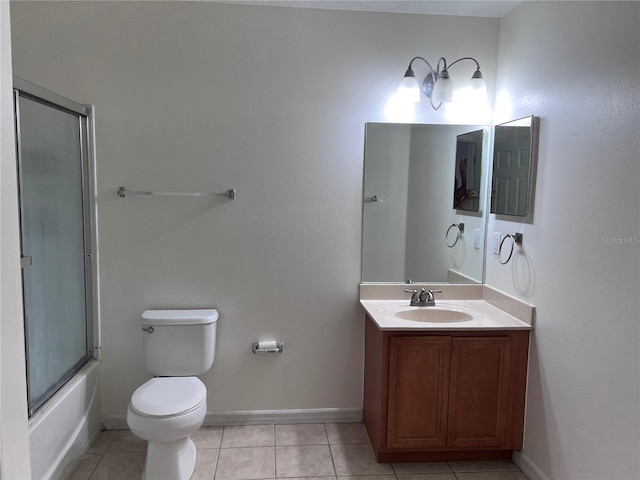1325 Bella Coola Dr, Orlando, FL 32828 - full bathroom with vanity, tile patterned flooring, and shower / bath combination with glass door