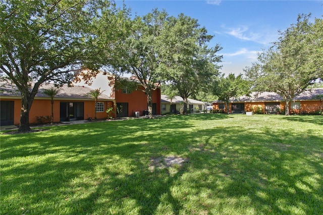 view of grassy yard