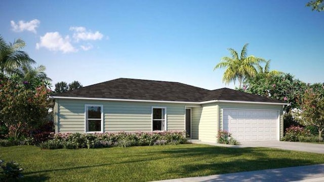 1114 Camden Way W, Poinciana, FL 34758 - ranch-style home with a garage, concrete driveway, and a front yard