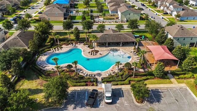 1265 Blarney St, Minneola, FL 34715 - aerial view of residential area with a pool