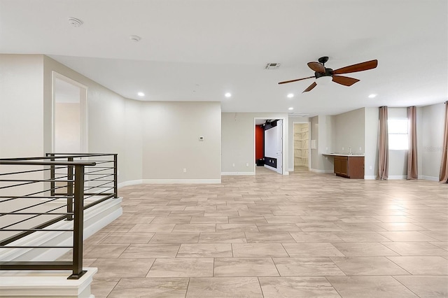 3844 Bowfin Trl, Kissimmee, FL 34746 - unfurnished room featuring recessed lighting, ceiling fan, and baseboards