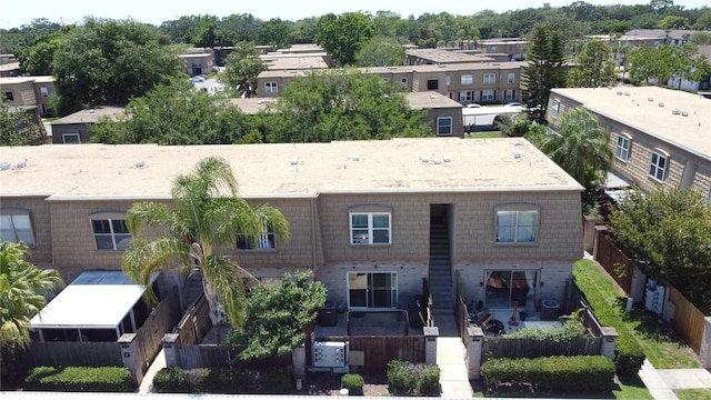 aerial perspective of suburban area