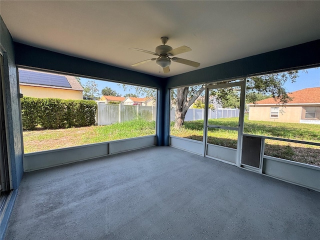 703 Tartan Loop, Lake Wales, FL 33853 - unfurnished sunroom with a ceiling fan