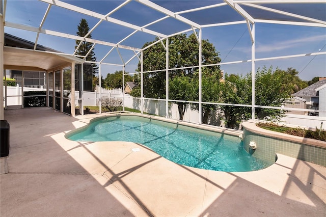 1201 Shelter Rock Rd, Orlando, FL 32835 - view of swimming pool featuring a patio and a lanai
