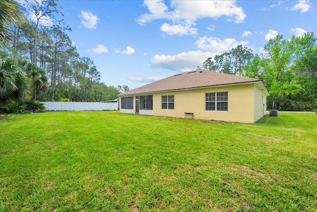 45 Powder Horn Dr, Palm Coast, FL 32164 - back of house featuring stucco siding and cooling unit
