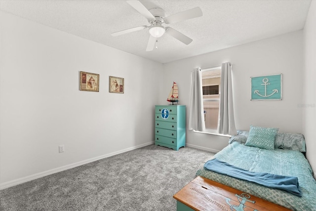 4249 Andover Cay Blvd, Orlando, FL 32825 - carpeted bedroom featuring baseboards, ceiling fan, and a textured ceiling