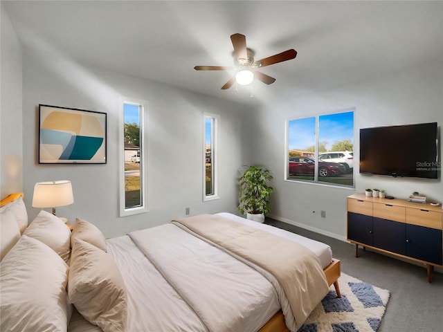 3321 Crimson Ln, Deltona, FL 32738 - carpeted bedroom featuring baseboards and ceiling fan