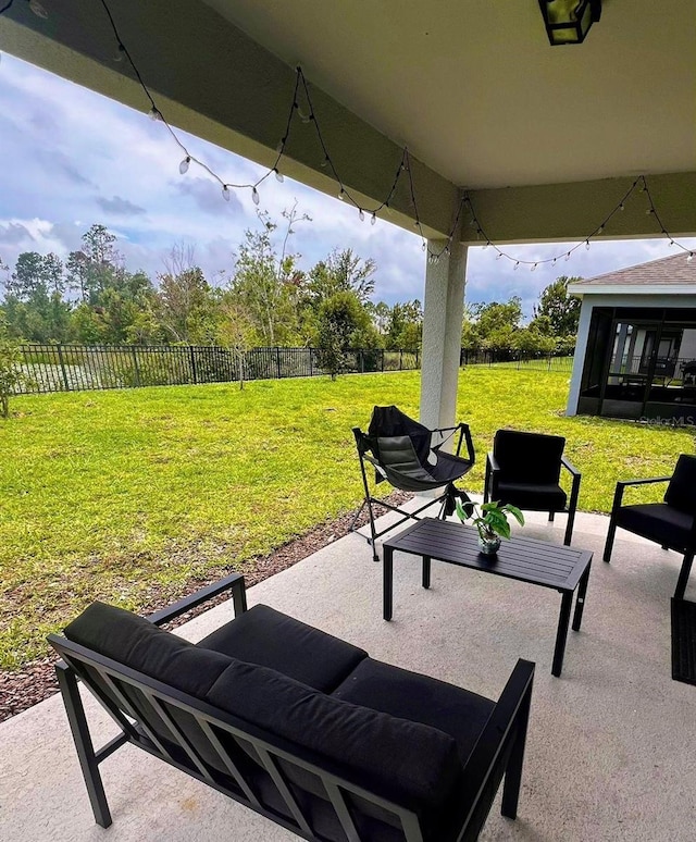 17148 Cagan Crossings Blvd, Clermont, FL 34714 - view of patio featuring an outdoor hangout area