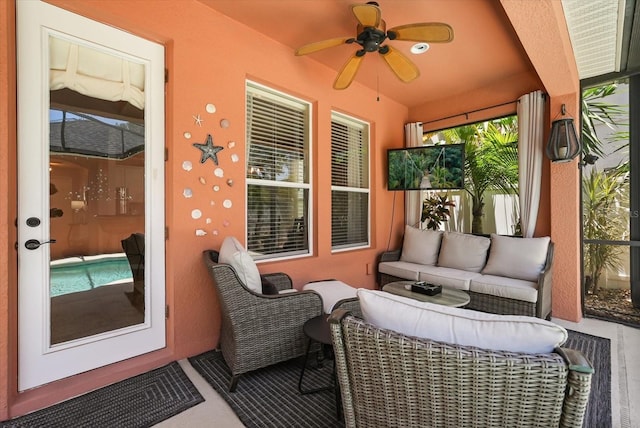 view of sunroom / solarium