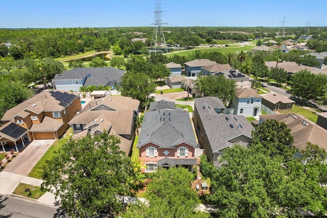 aerial view of residential area