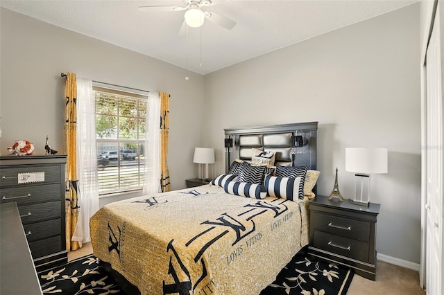 3451 Players Point Loop, Apopka, FL 32712 - bedroom featuring carpet, baseboards, and a ceiling fan
