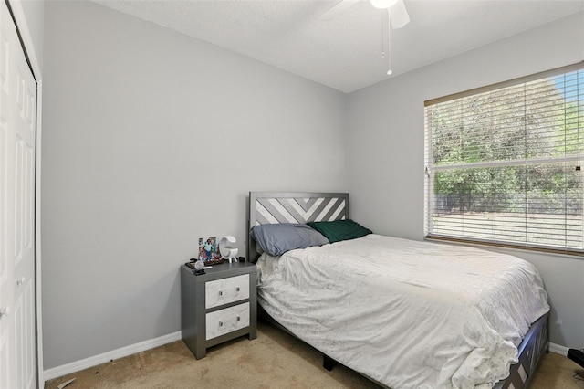 3451 Players Point Loop, Apopka, FL 32712 - bedroom featuring light colored carpet, baseboards, and ceiling fan
