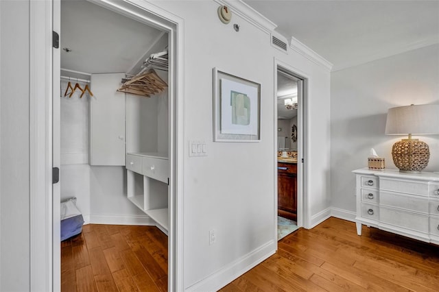 5275 S Atlantic Ave Unit 506, New Smyrna Beach, FL 32169 - spacious closet with hardwood / wood-style floors