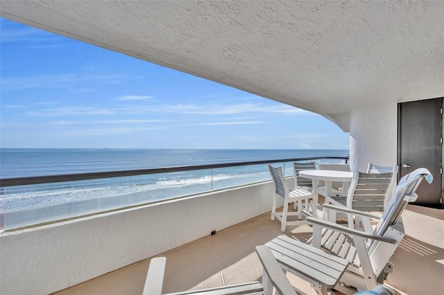 5275 S Atlantic Ave Unit 506, New Smyrna Beach, FL 32169 - balcony featuring view of water and beach