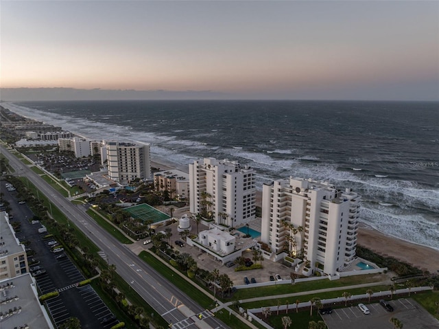 5275 S Atlantic Ave Unit 506, New Smyrna Beach, FL 32169 - aerial view at dusk of view of water and beach