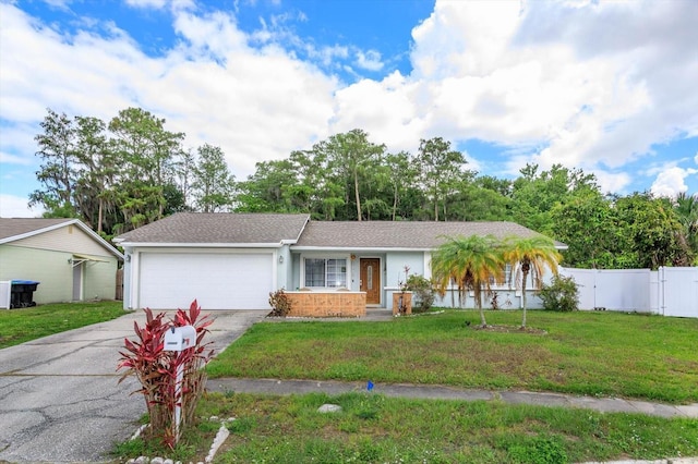 11435 Aries Dr, Orlando, FL 32837 - ranch-style home with concrete driveway, an attached garage, and stucco siding