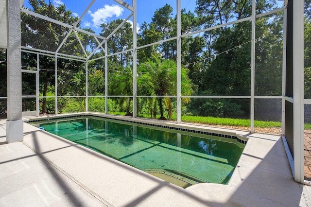 334 N Shadowbay Blvd, Longwood, FL 32779 - outdoor pool with a lanai, a patio area, and view of scattered trees