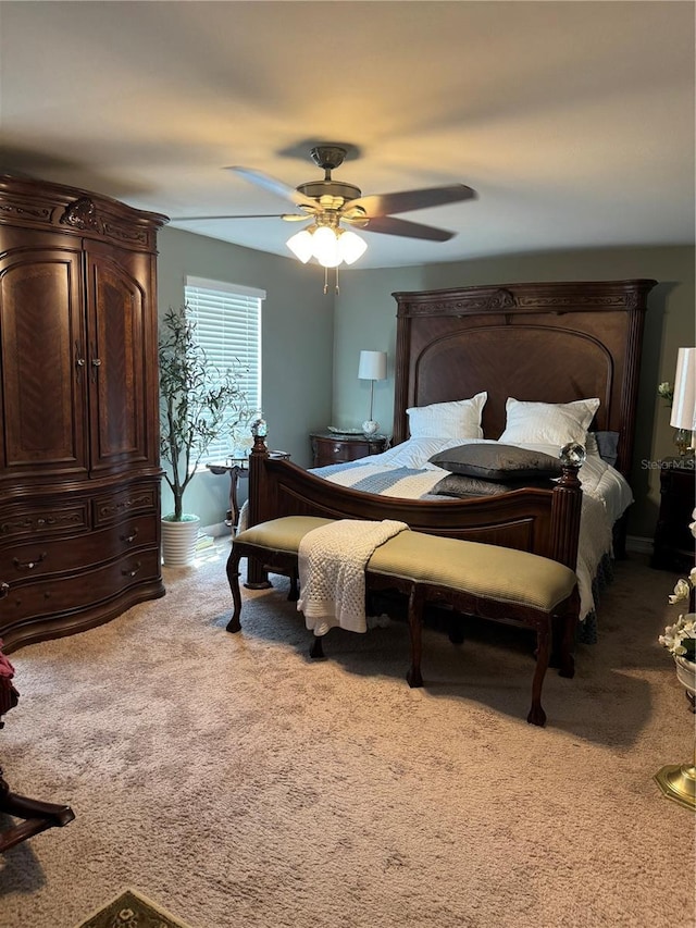 8171 Gopher Tortoise Trl, Lehigh Acres, FL 33974 - carpeted bedroom featuring a ceiling fan